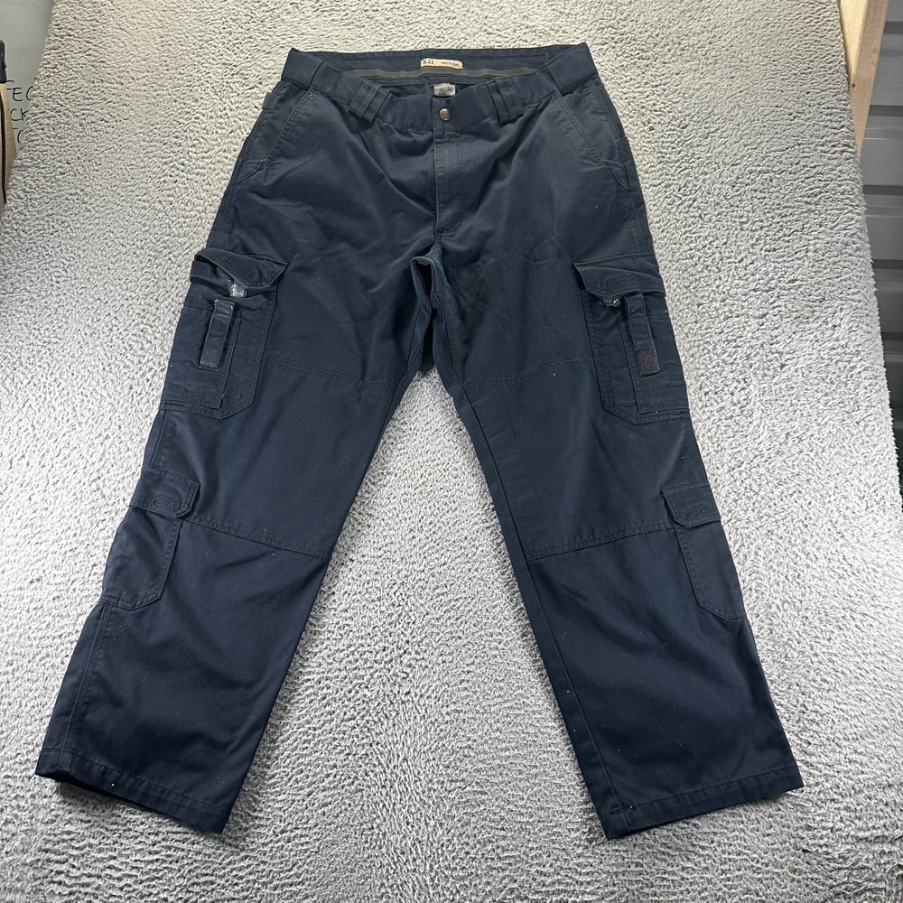 5.11 Tactical Pant Mens 37x31 Blue Cargo Straight Leg Utility Hiking Workwear
